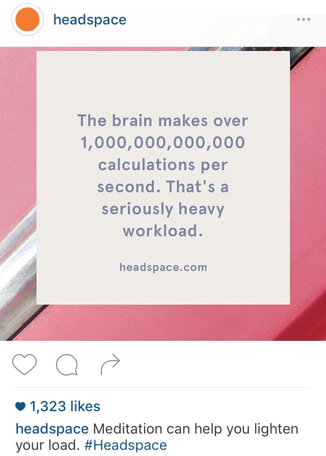 headspace instagram statistic post