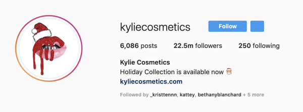 Kylie Cosmetics Instagram Profile picture