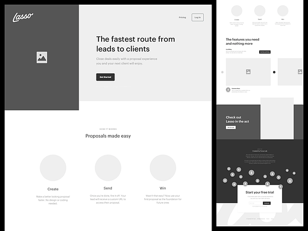 Digital tool, Lasso, helps create high-fidelity wireframe examples
